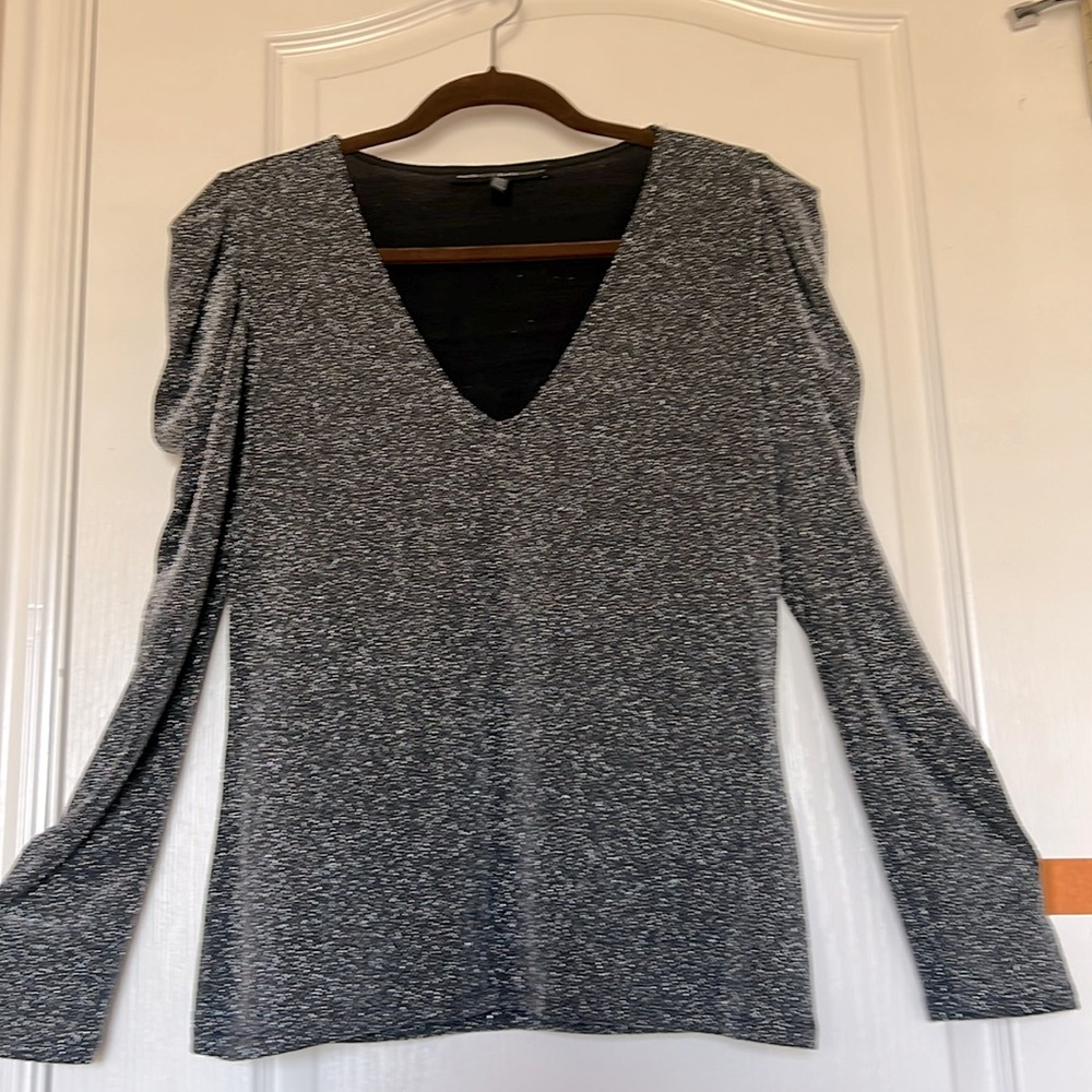 Shirt WHBM black with metal shimmer